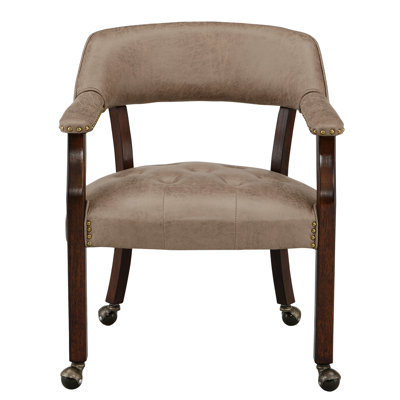 Red Barrel Studio® Elani Bankers Swivel Tufted Dining Chairs with